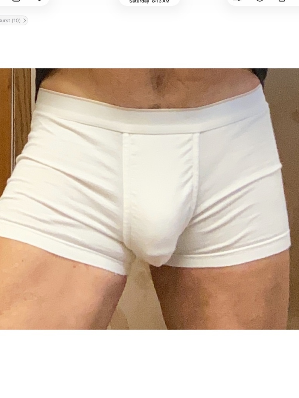 Vintage white trunks, large